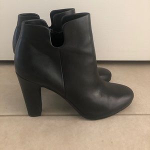 Sam Edelman black leather booties, worn once.